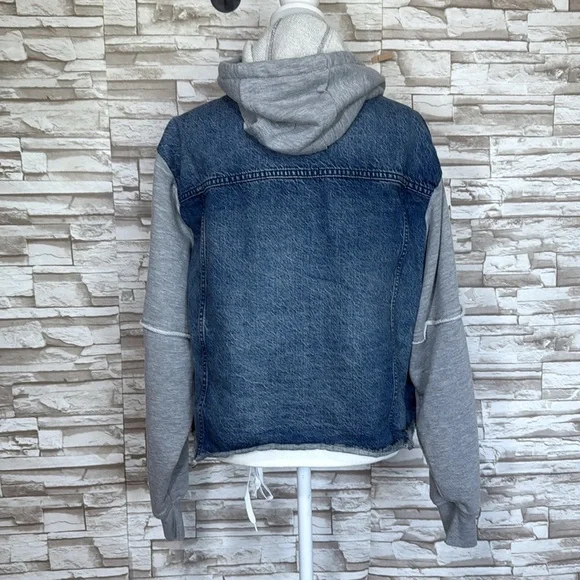 FREE PEOPLE We The Free Throwback Medium Denim Layered Look Jacket - Picture 5 of 12